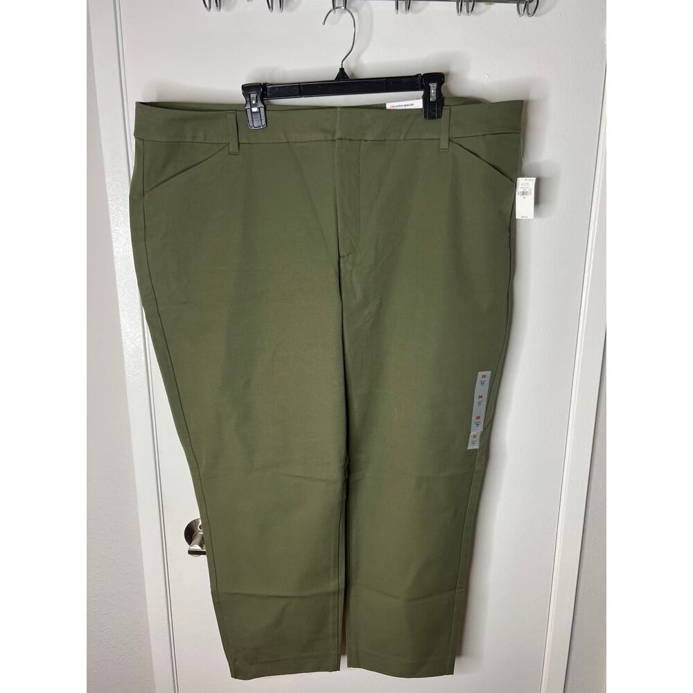 Old Navy Women's High-Rise Pixie Ankle Pants Army Green NEW ~ Size 26